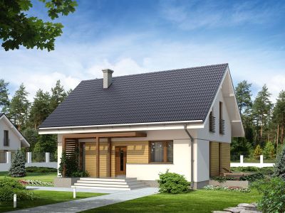 niewielki dom mieszkalny - projekt anka dr-st
